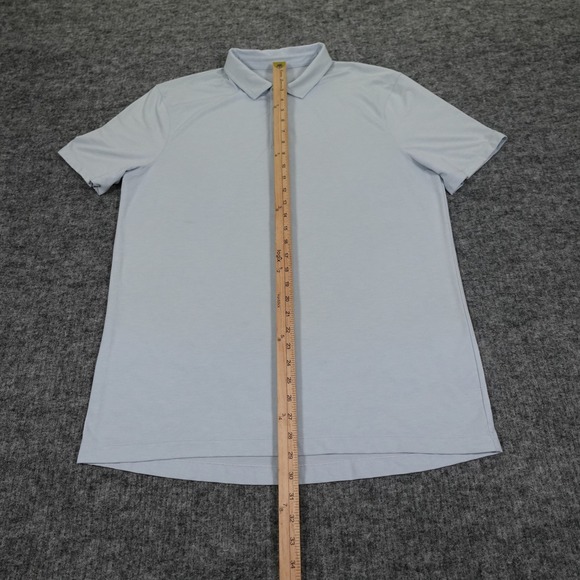 Lululemon Polo Shirt Men's XXL Light Blue Performance Short Sleeve‎ Golf Casual - Picture 6 of 15
